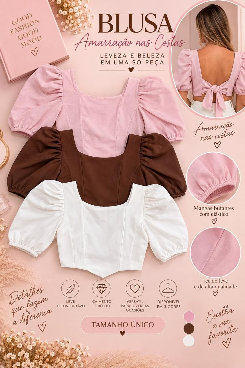 Blusa Amarração nas Costas
